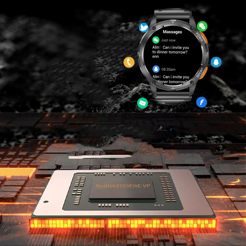Fitness Tracker Smart Watch 1.43