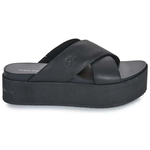 Calvin Klein Jeans - FLATFORM CROSS MG UC - Noir