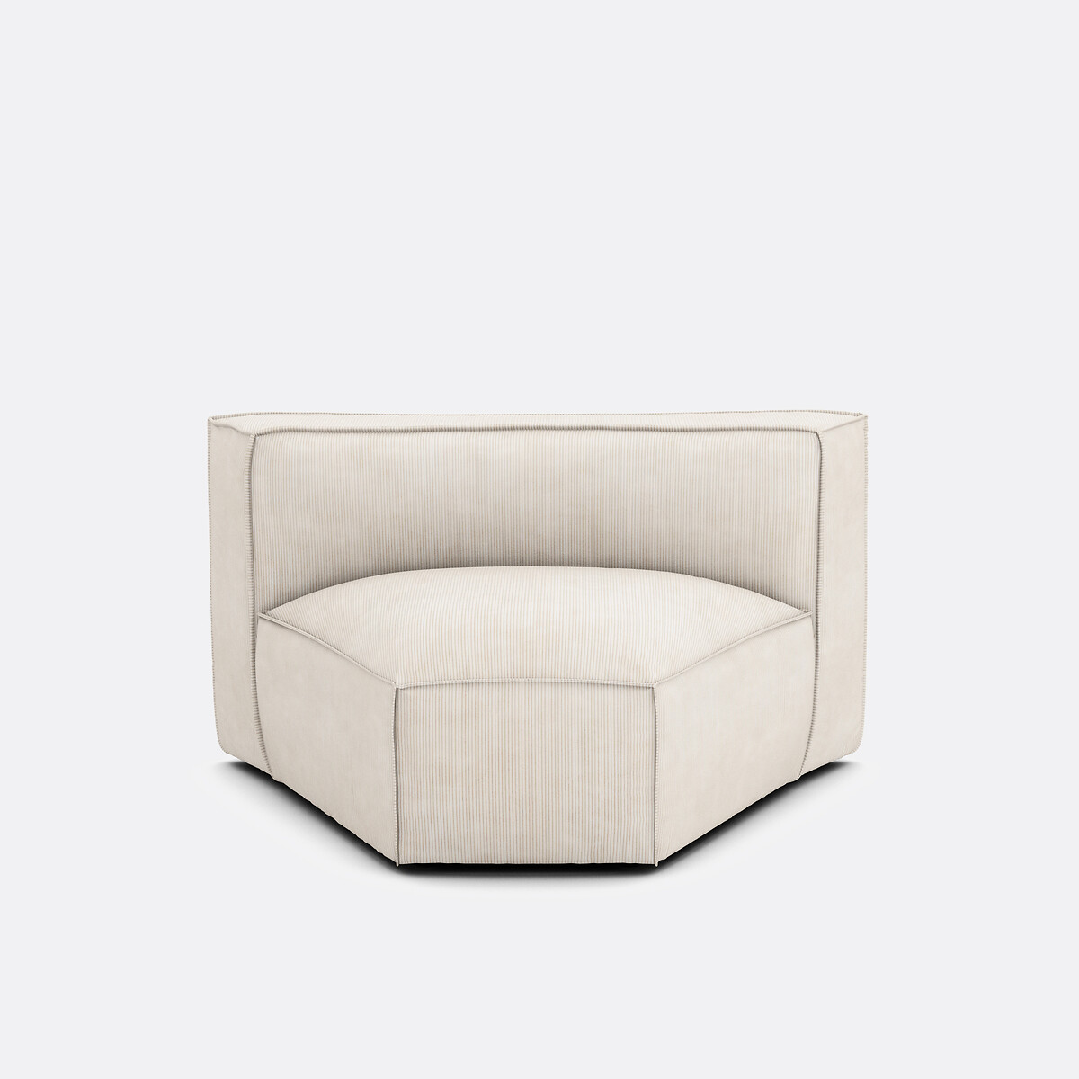 LA REDOUTE INTERIEURS<br>Canto modular aberto, veludo cotelê Seven