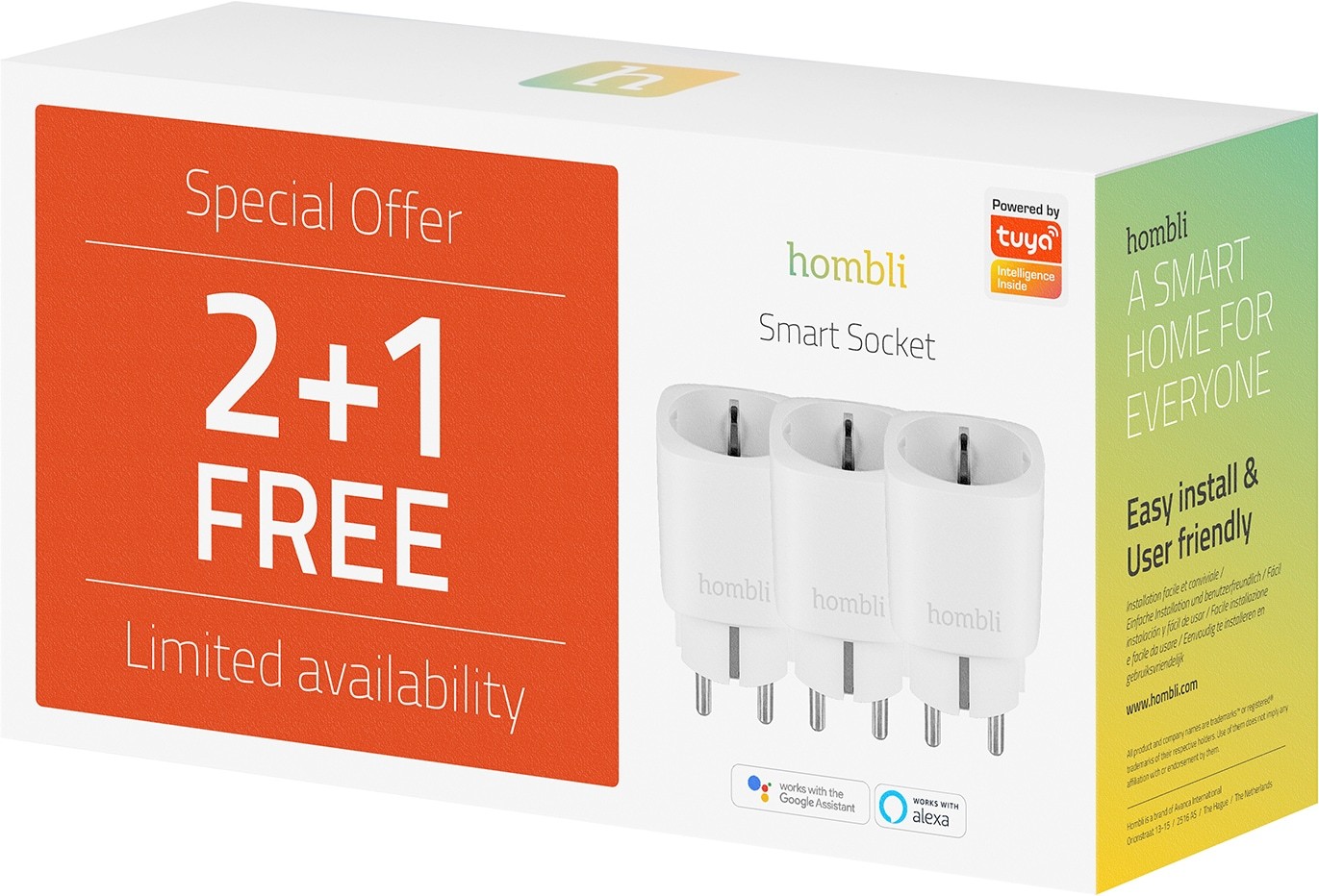 Hombli - Smart Plug Promo Pakke 2+1 ( EU )