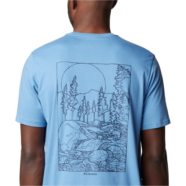 T-shirt COLUMBIA ROCKAWAY RIVER BACK GRAPHIC SHORT SLEEVE TEE SKYLER/ROCKY ROAD