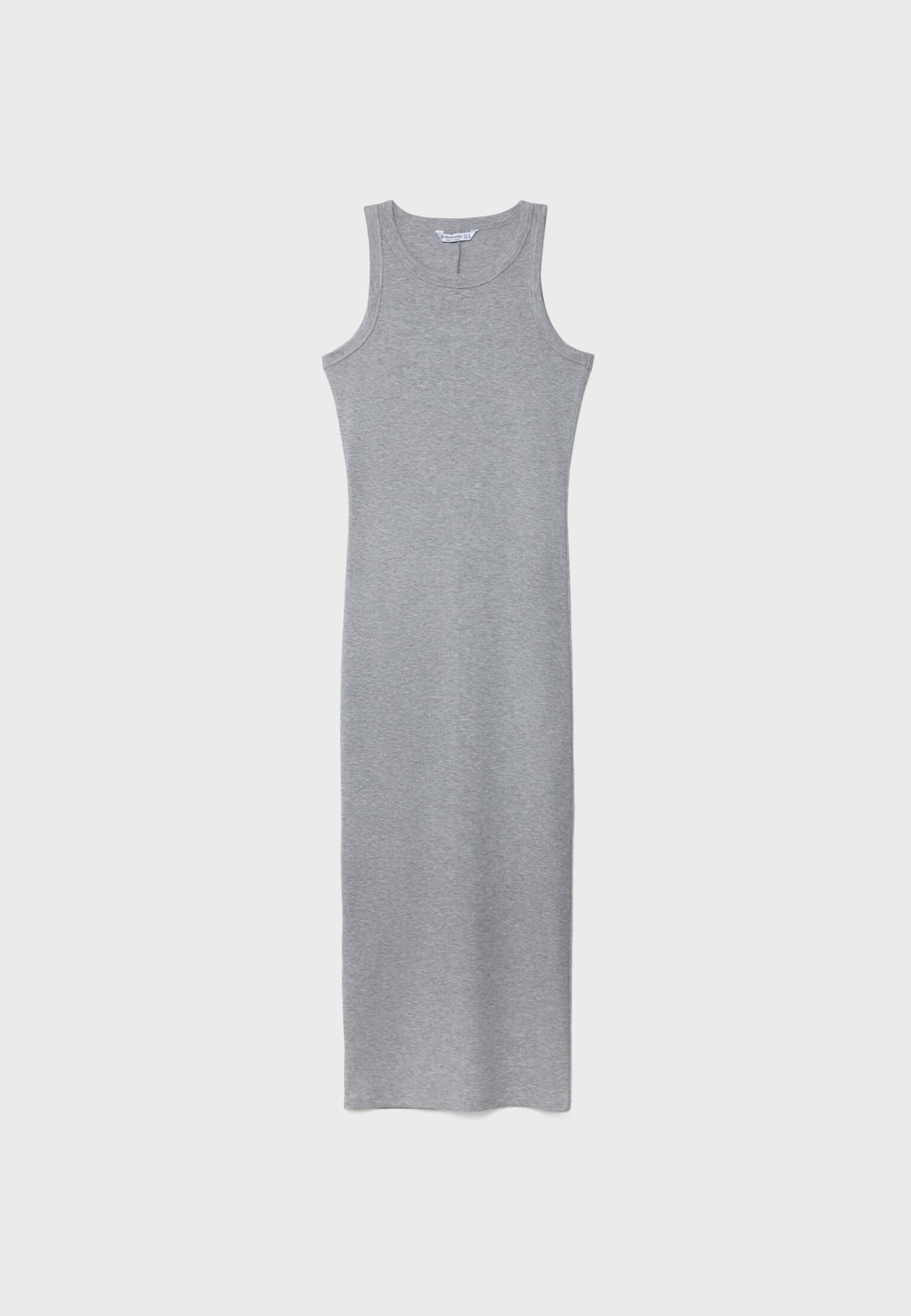 Vestido midi canelado ajustado
