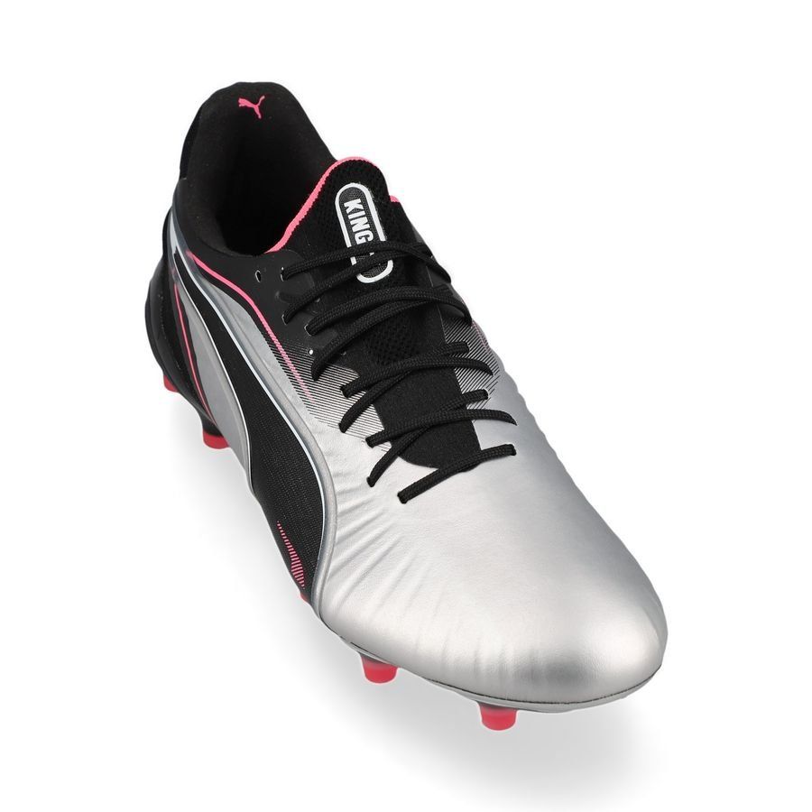 PUMA King Ultimate FG/AG Audacity - Argenté/Noir/Sun Struck/Blanc