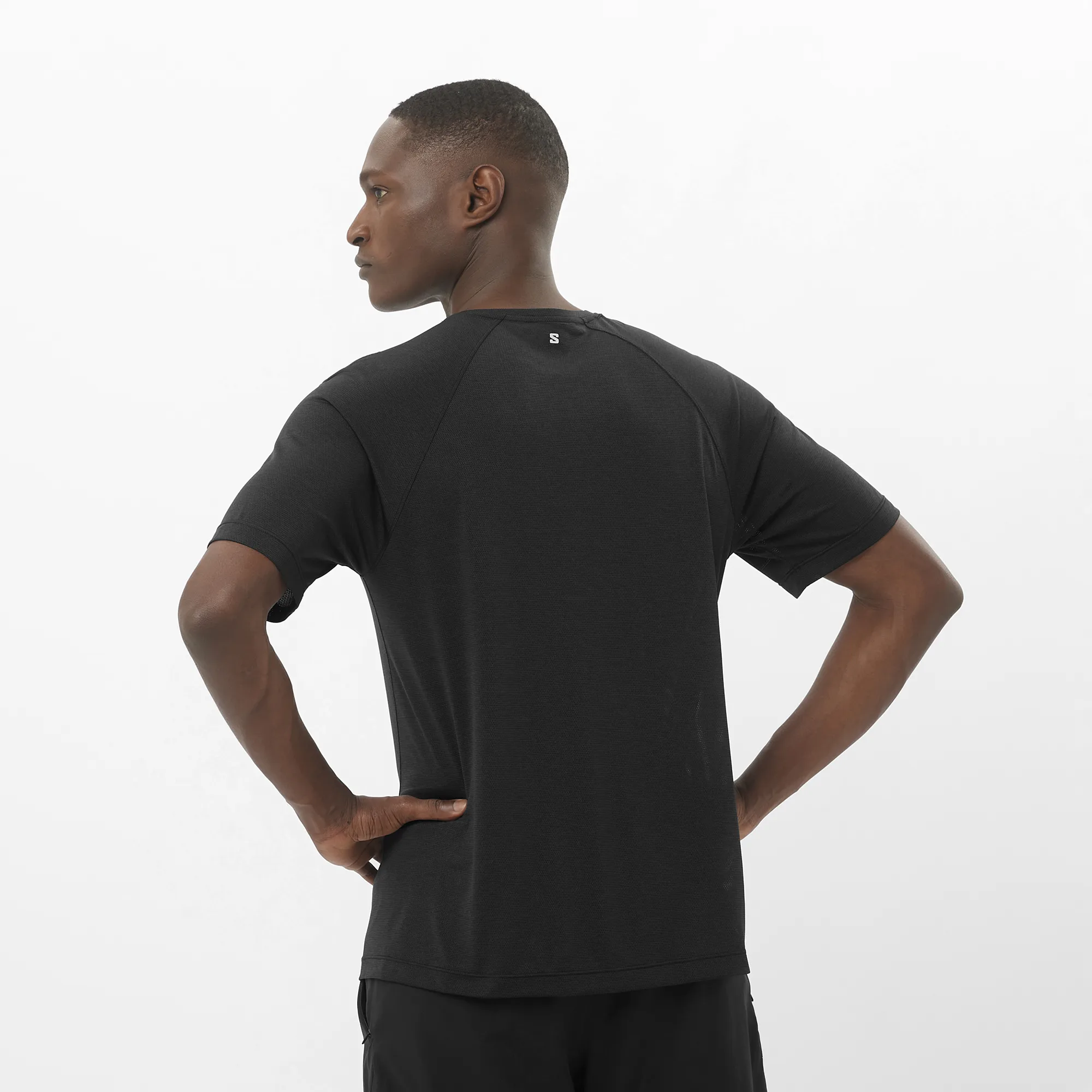 Salomon Men's Shkout Core Short Sleeve Tee Deep Black
