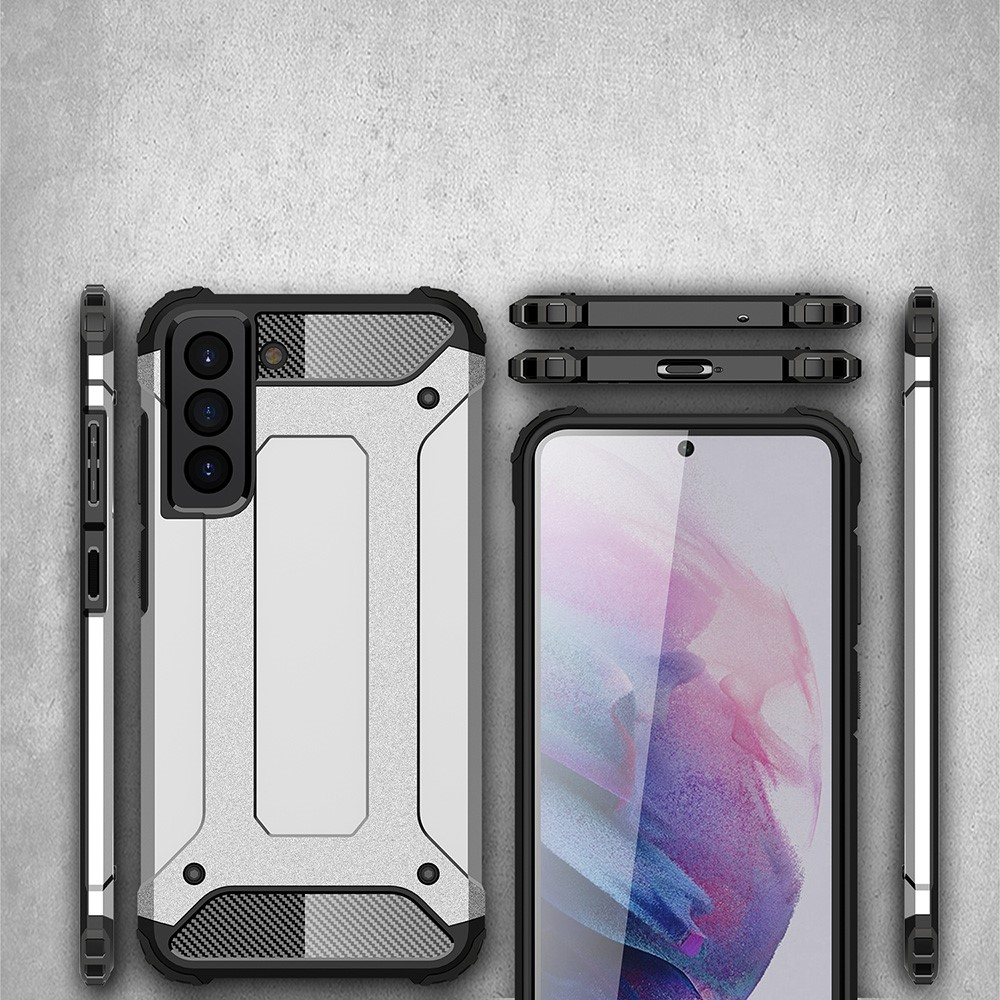 Samsung Galaxy S21 FE 5G Outdoor Hybrid Hardcase Hülle - Schwarz