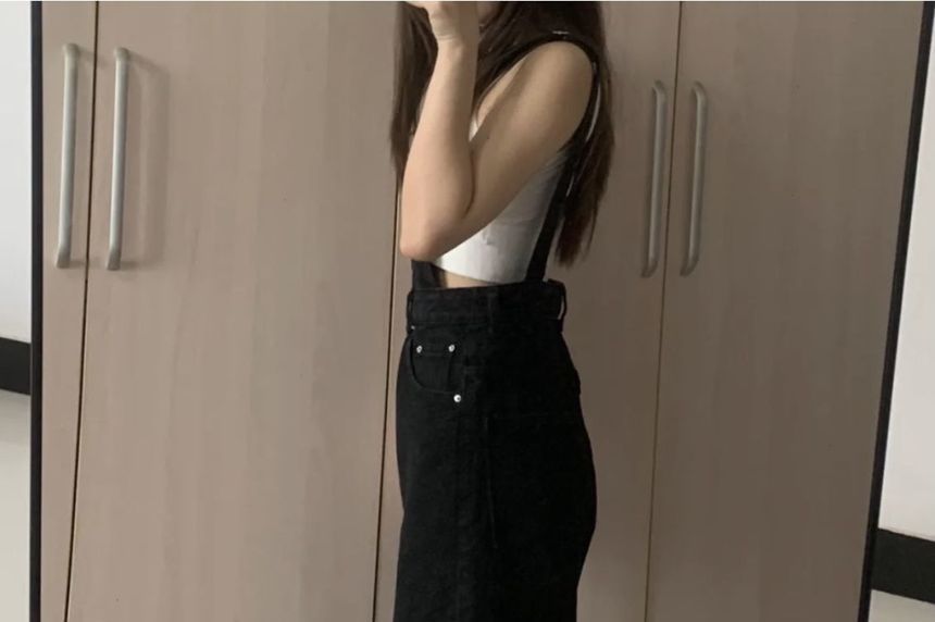 Karnel - Rechte jumpsuit met hoge taille en wassing