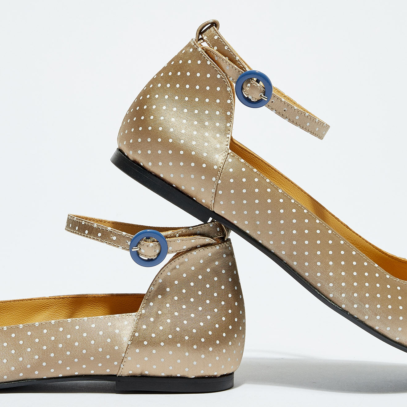 Sambapah Ballerines Léa à pois beiges