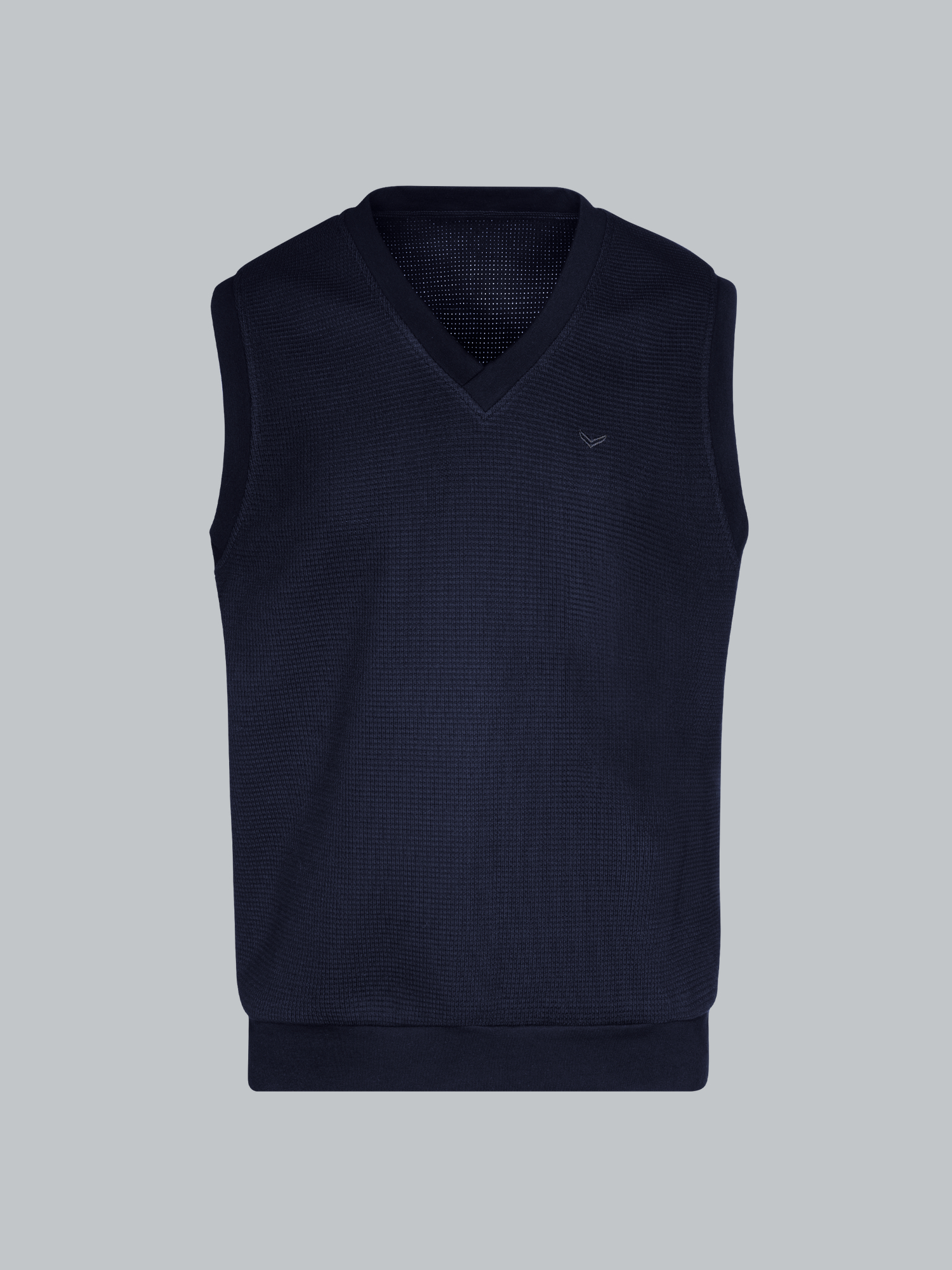 Pullunder in Waffeloptik Navy