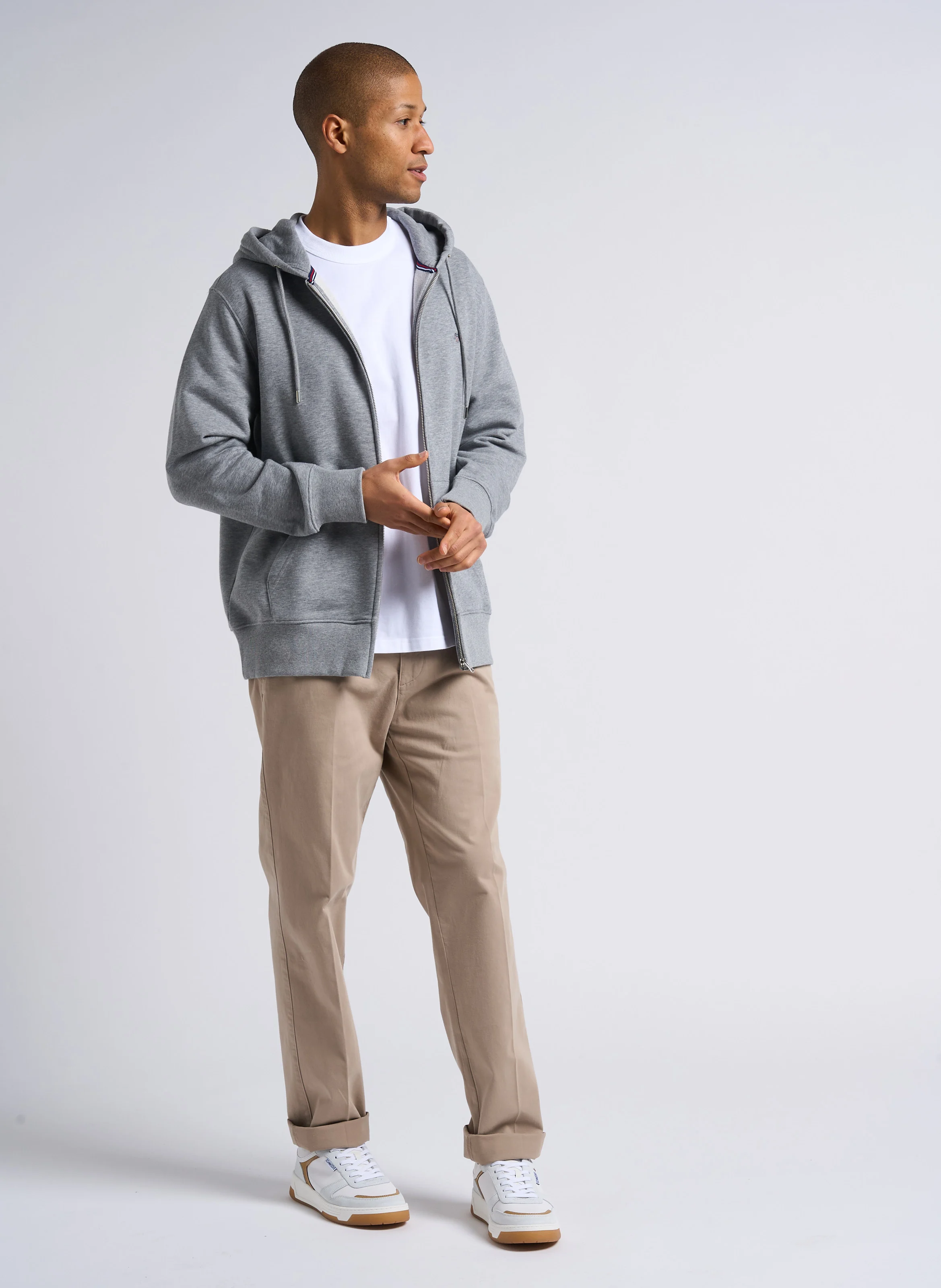Pantalon à pinces regular-fit en coton | Beige