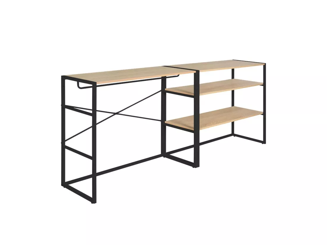 Portants vêtements sous combles modulables noirs - Lot de 2
