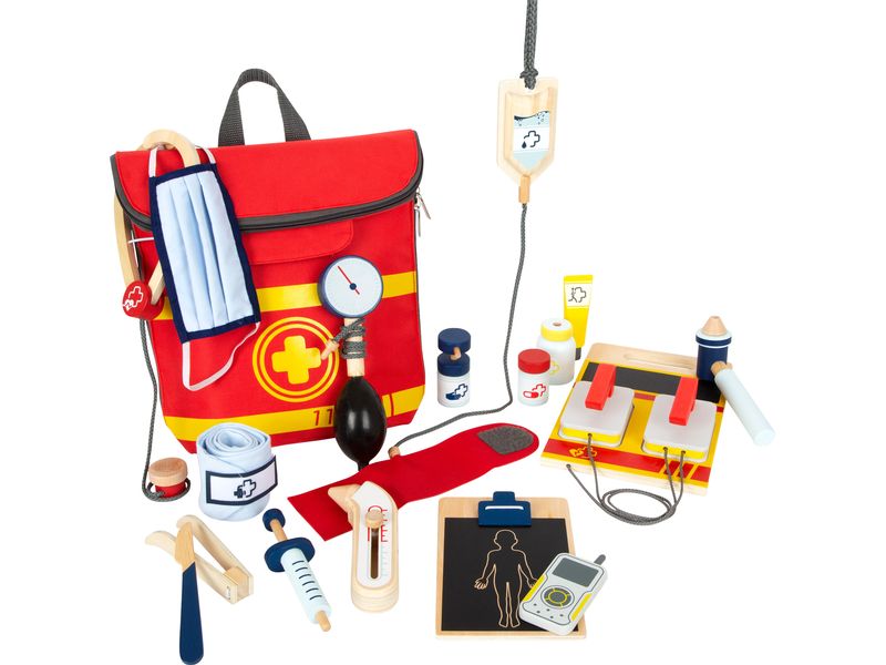small foot Notarztrucksack Umfangreiches Notarzt-Spielset