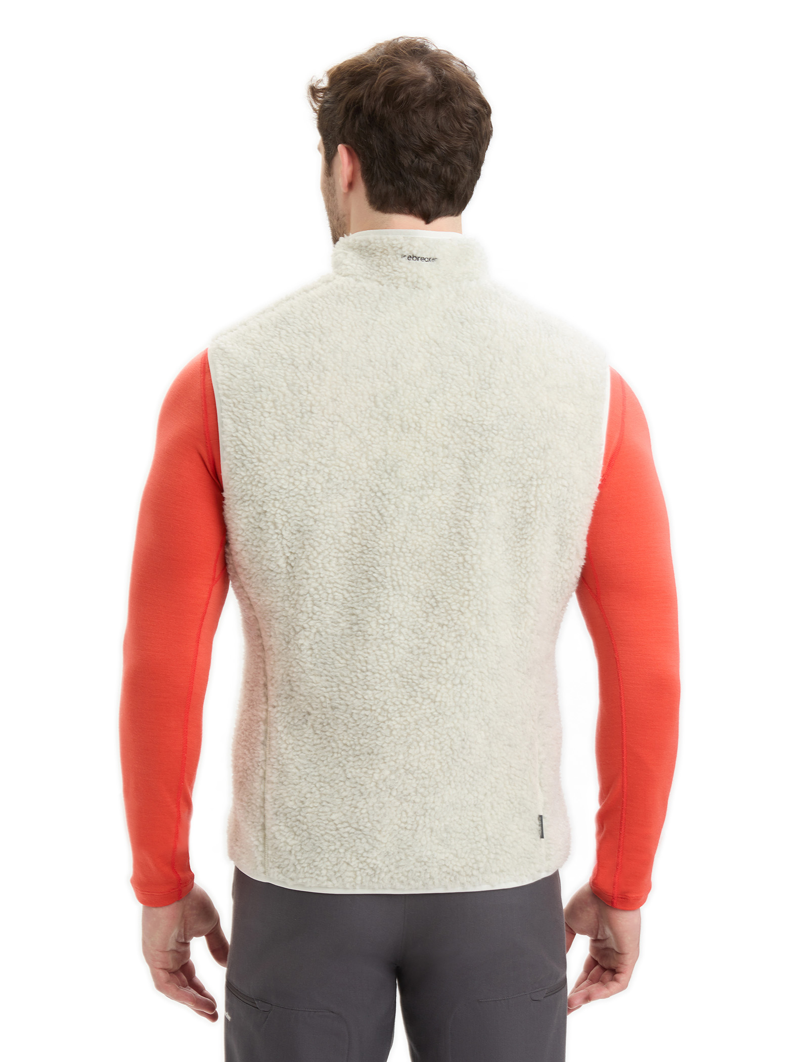 RealFleece Merino High Pile Vest Herre Ecru Heather/Snow