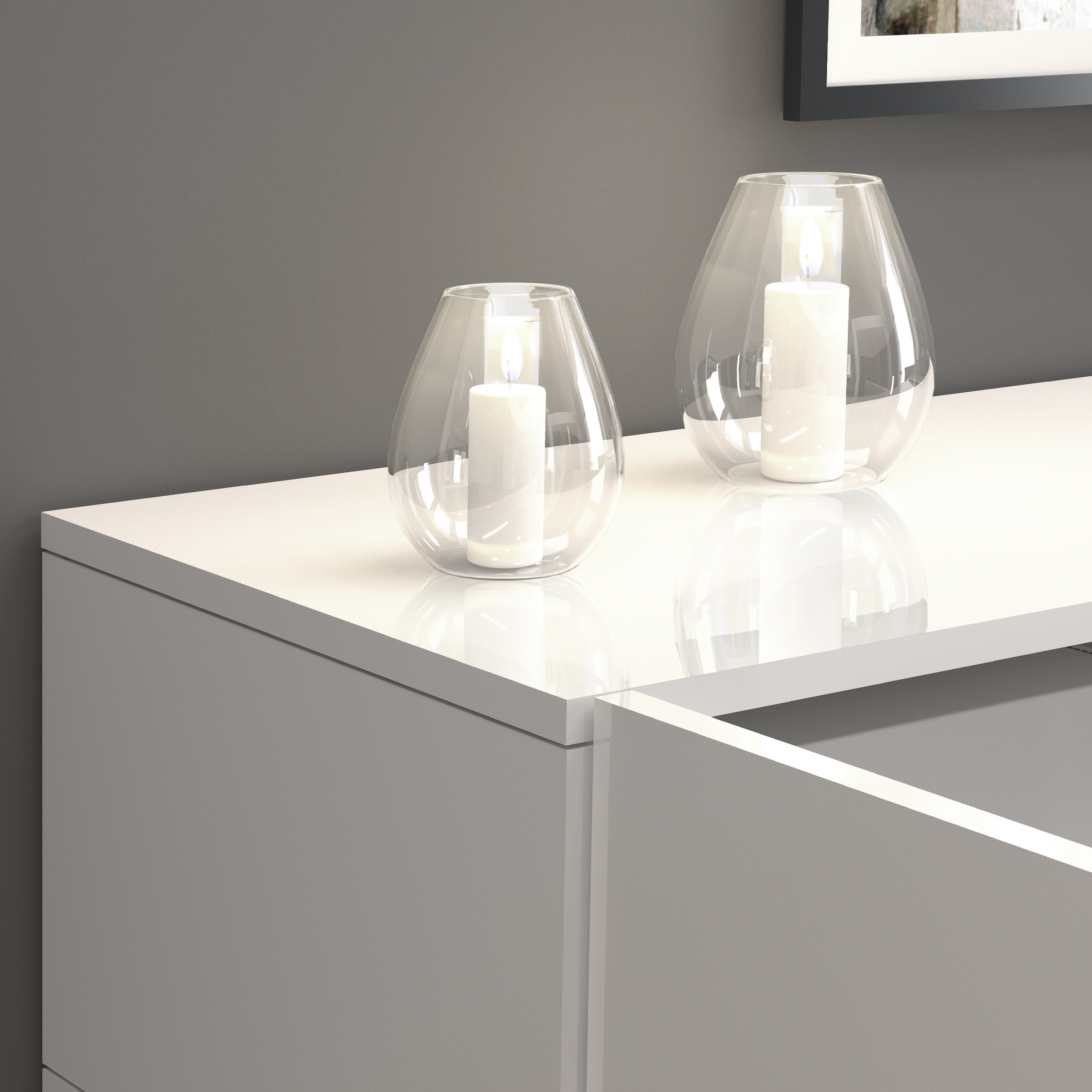 INOSIGN Sideboard »Egypt, Kommode, Schrank, Kredenz,  grifflos« 4 Türen, Fronten Hochglanz lackiert, Breite 180