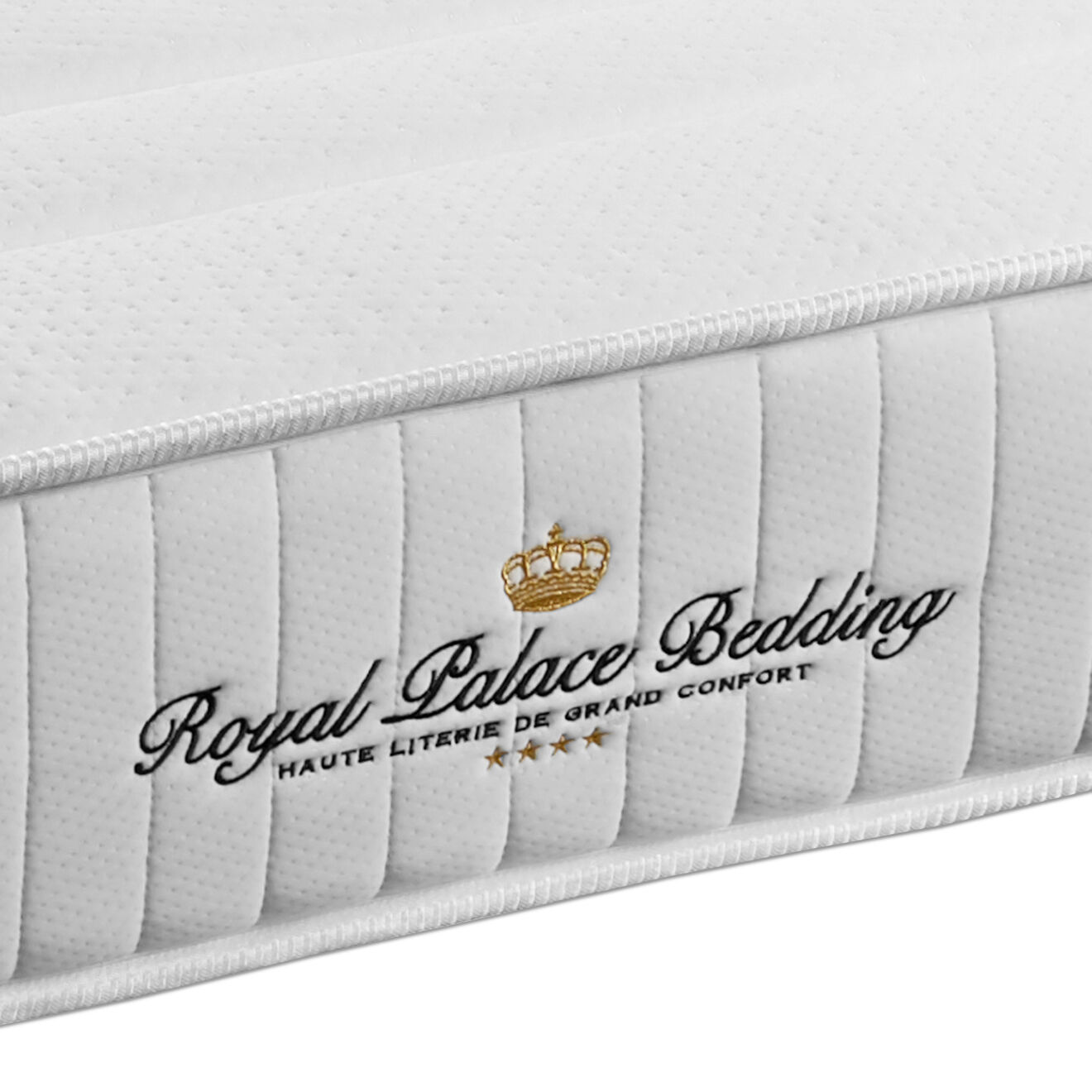 Royal Palace Bedding Ensemble matelas à mémoire de forme & sommier Nottingham blanc - 90x200 cm