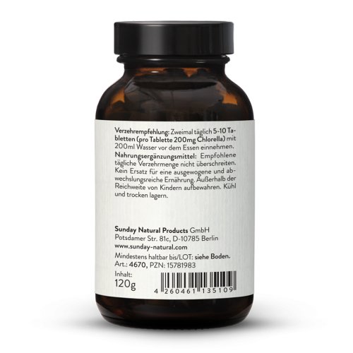 Sunday Natural Products  Sunday Chlorella Tabletten