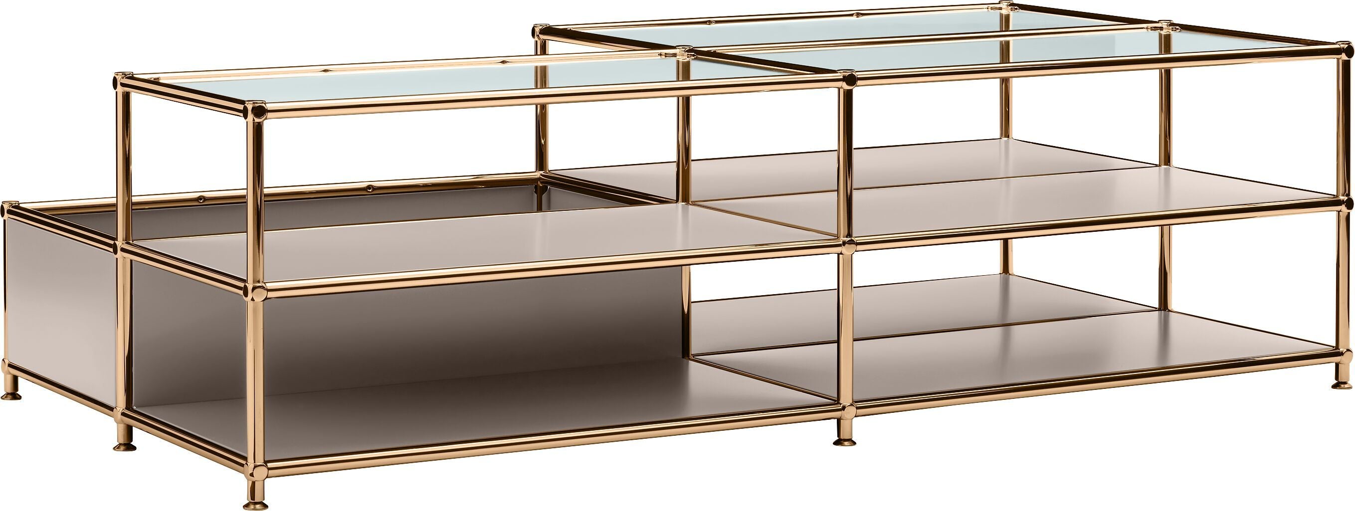 FLEXCUBE Salontisch - Taupe / B: 152.5 cm x T: 77.5 cm x H: 43.5 cm