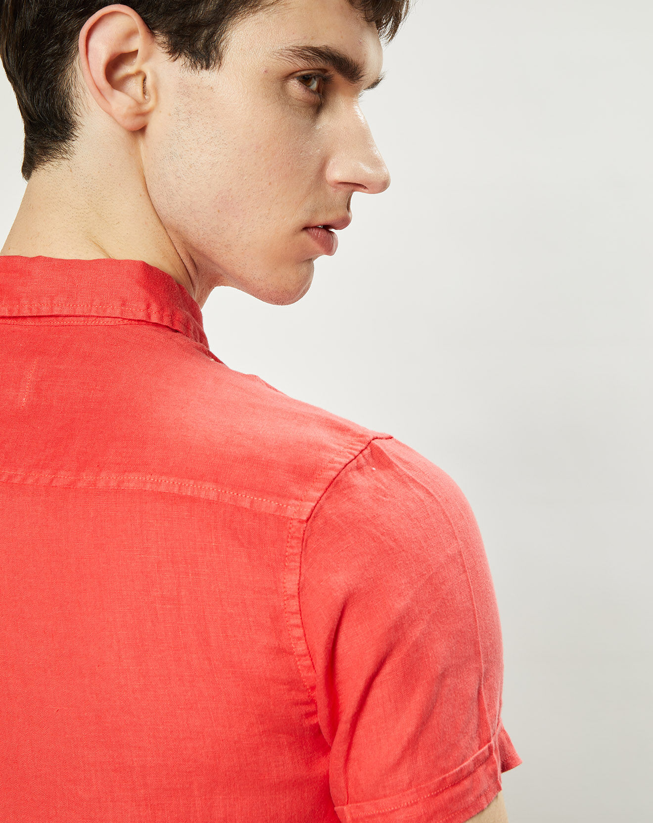 Harris Wilson Chemise regular 100% Lin Efe fraise