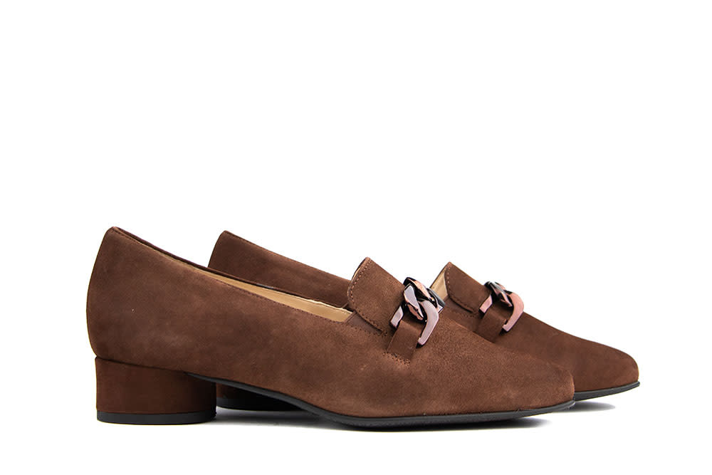 Hassia Pump Ketting Chestnut Suede Roma