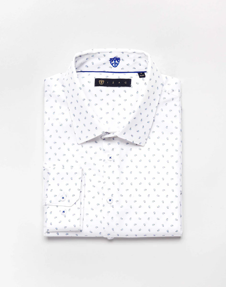 Chemise Micro-Motif Cachemire