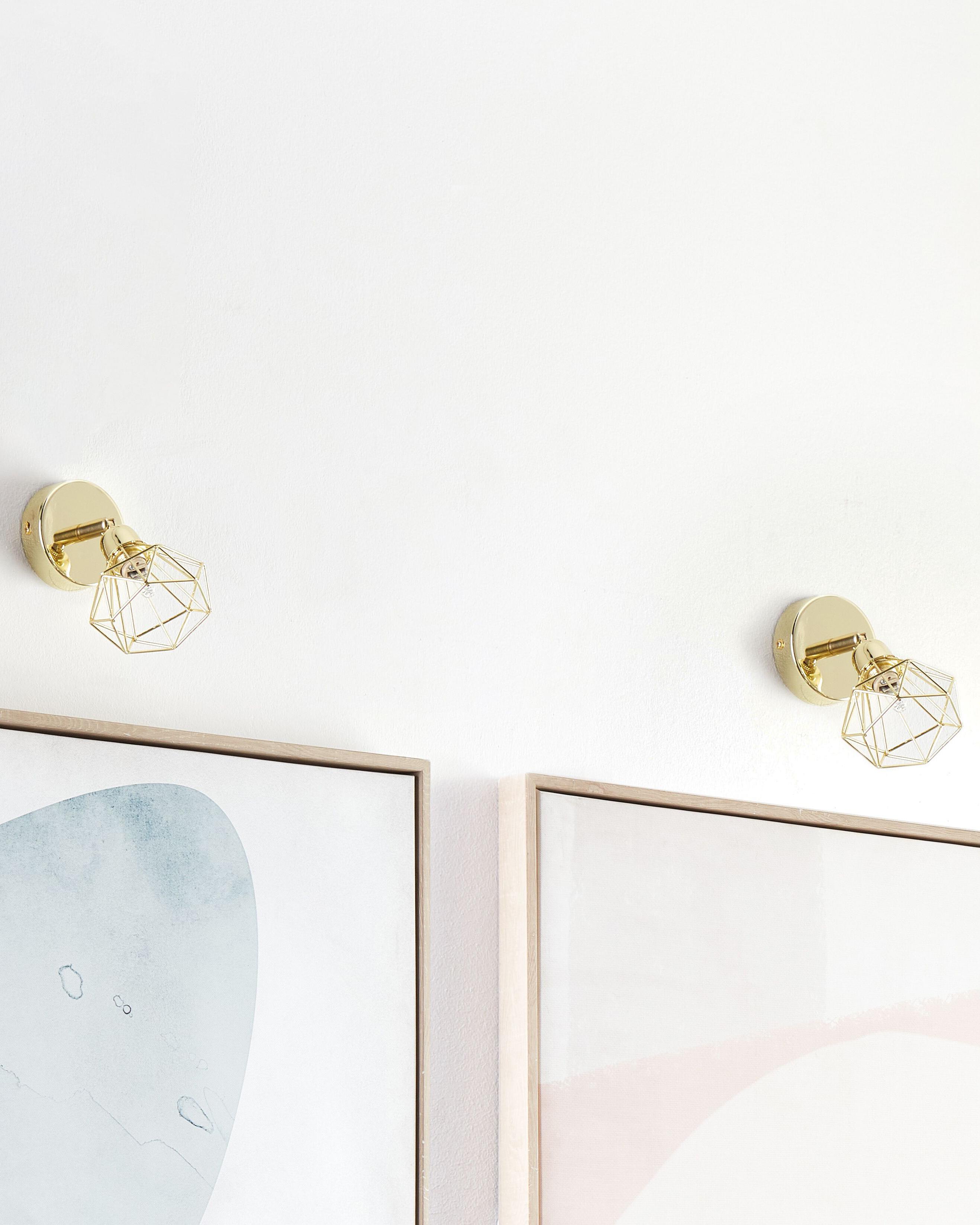 Set van 2 spotlampen ERMA verstelbaar Metaal Goud