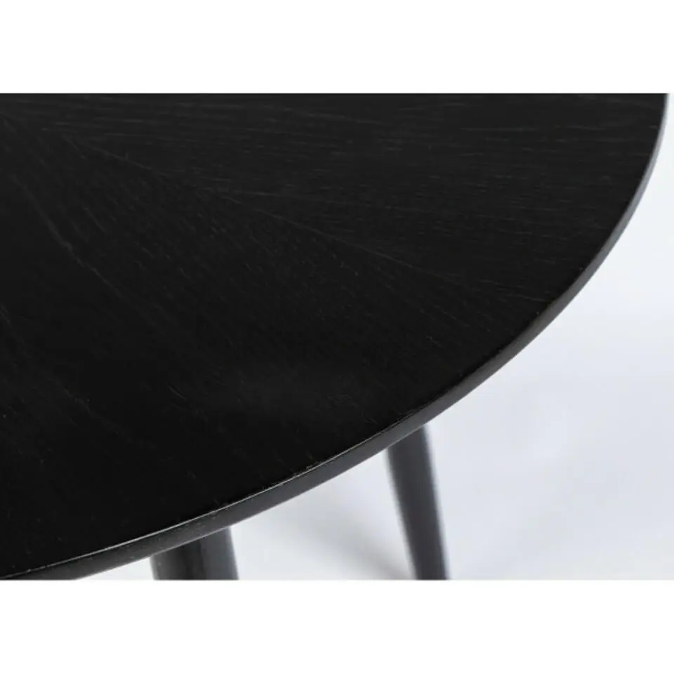 Housecraft Fabio Eettafel Rond Hout 120 cm Zwart