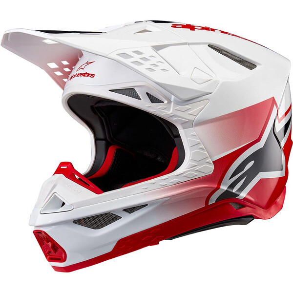 Alpinestars - Casque Supertech S-M10 Unite Blanc / Rouge / Brillant