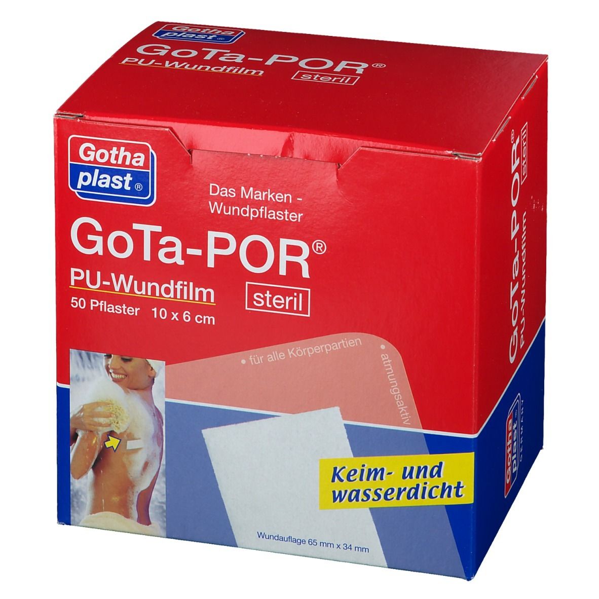 GoTa-POR® PU-Wundfilm steril 10 x 6 cm