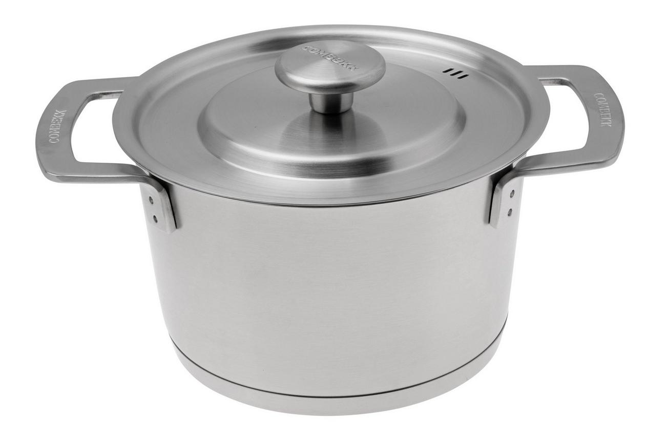 Combekk S-S 151102 Recycled Stainless Steel, kookpan met deksel, 16 cm, 1,7L
