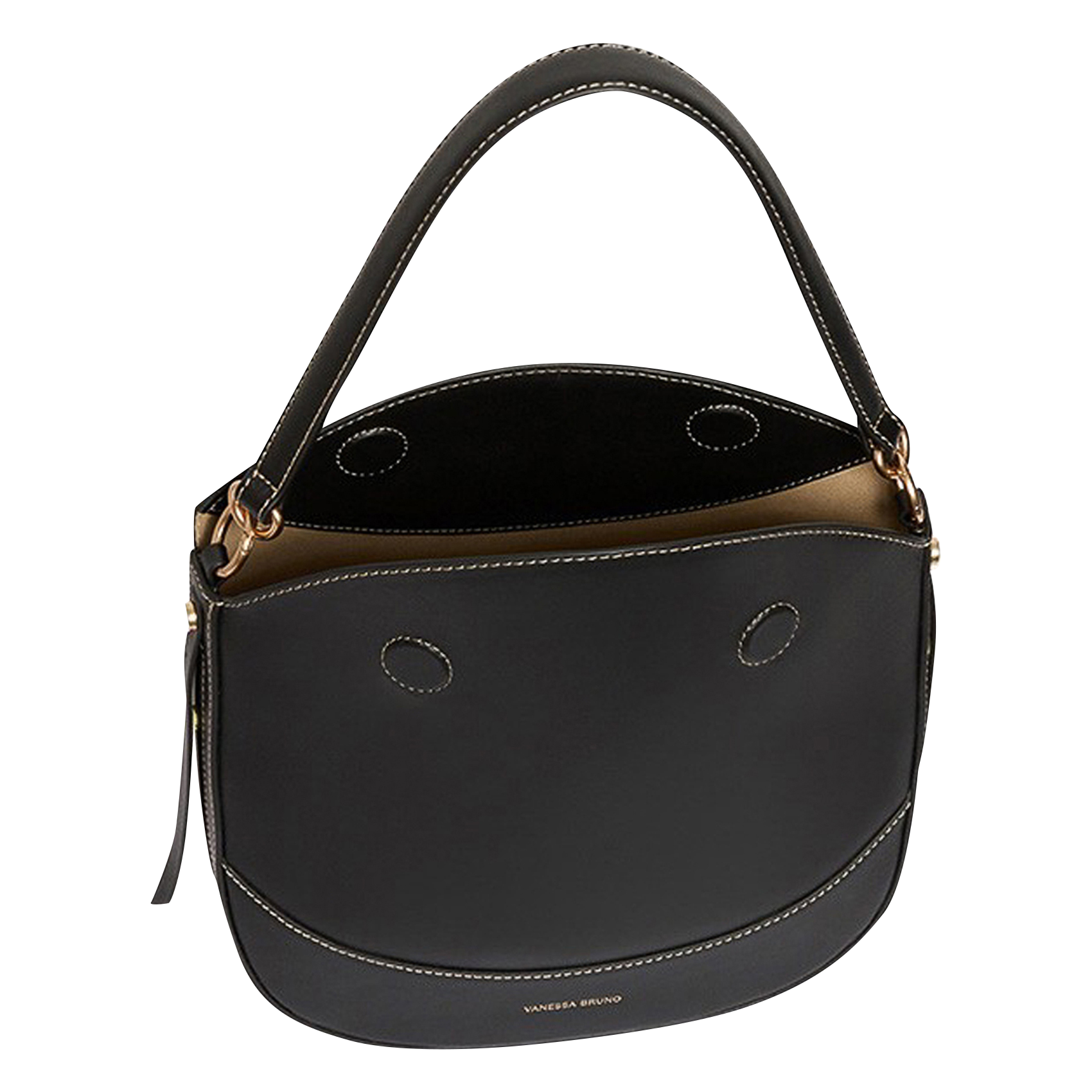 DAILY BAG MM - Sac porté épaule en cuir | Noir