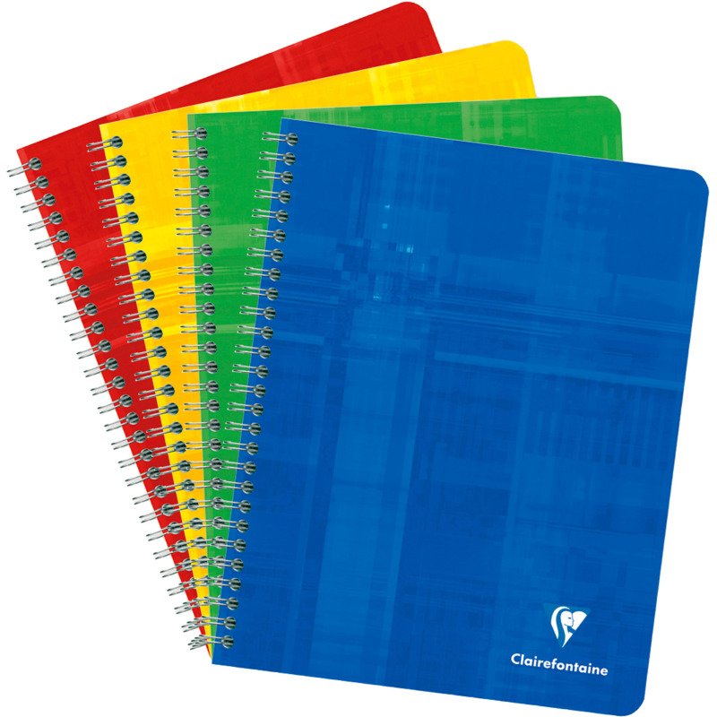 Cahier spirale Clairefontaine Metric 16,5 x 21 cm ligné 120 pages