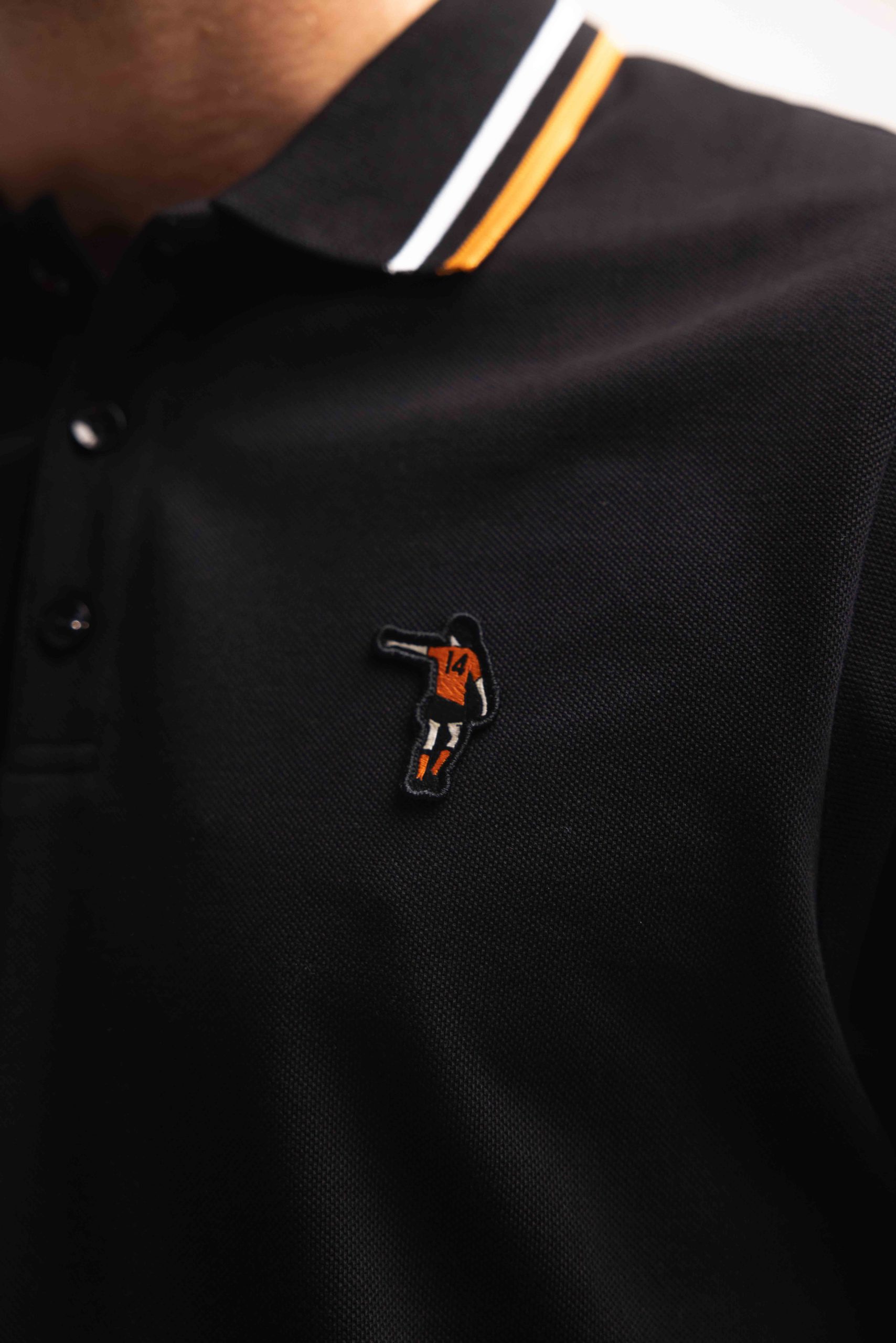 Cruyff Dos Rayas Polo Heren Zwart