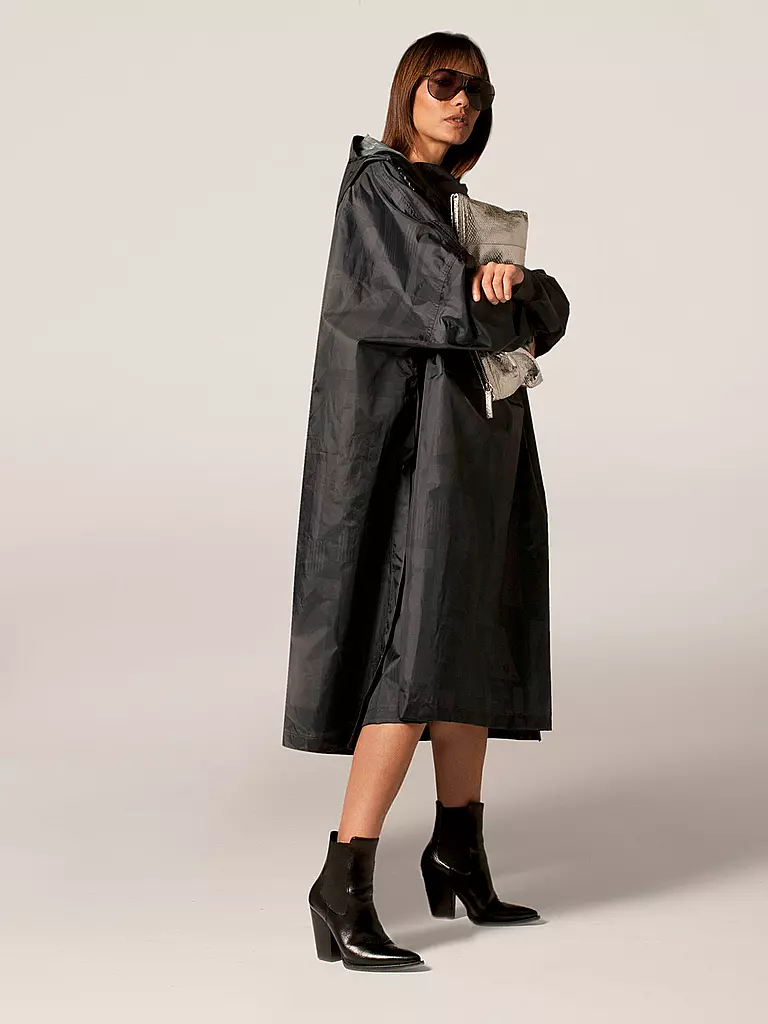 RAINKISS Regenjacke - Regenponcho Back to Black Art schwarz