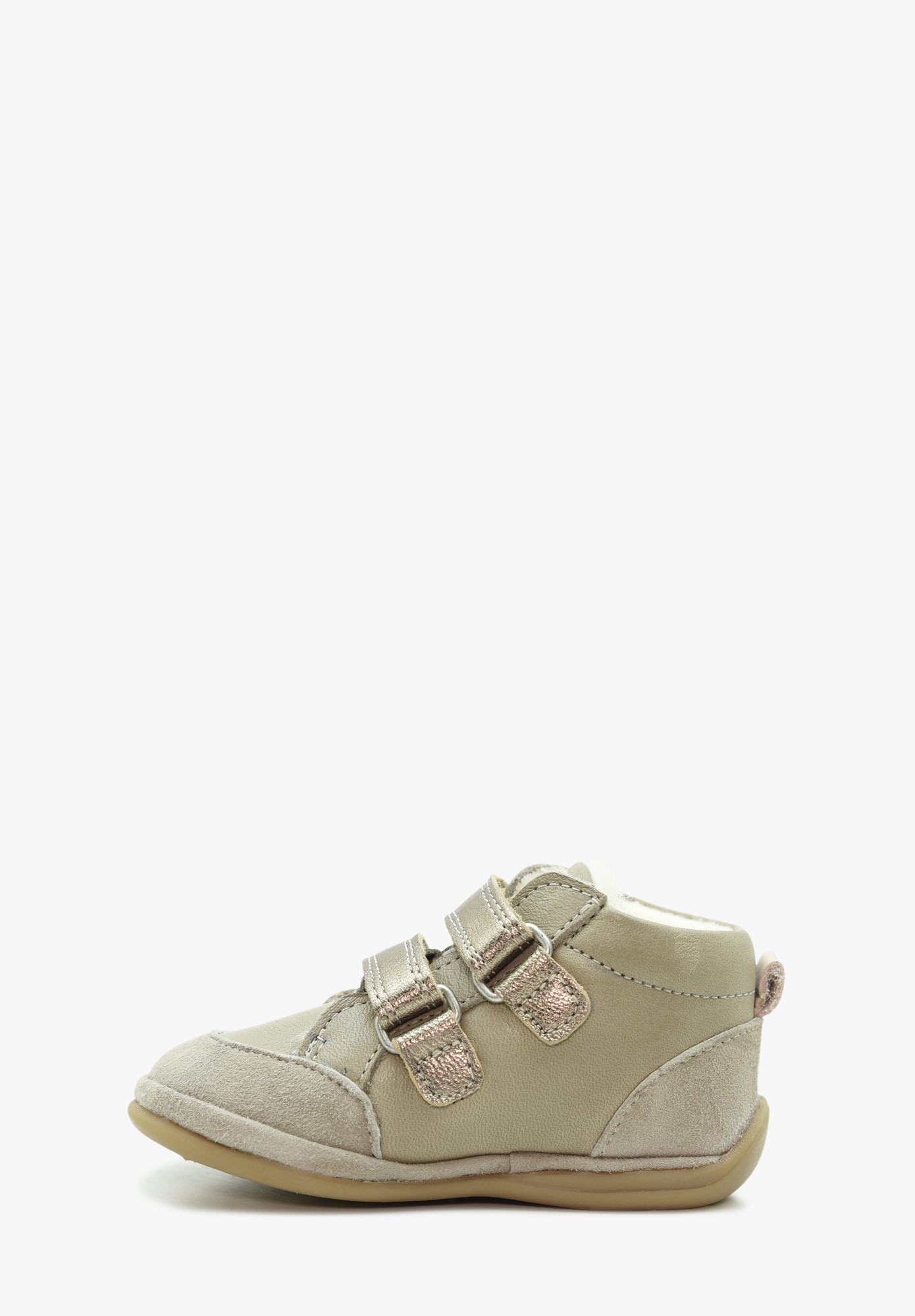 Aubépine Wollfutter erste Schritte Glitzer Beige