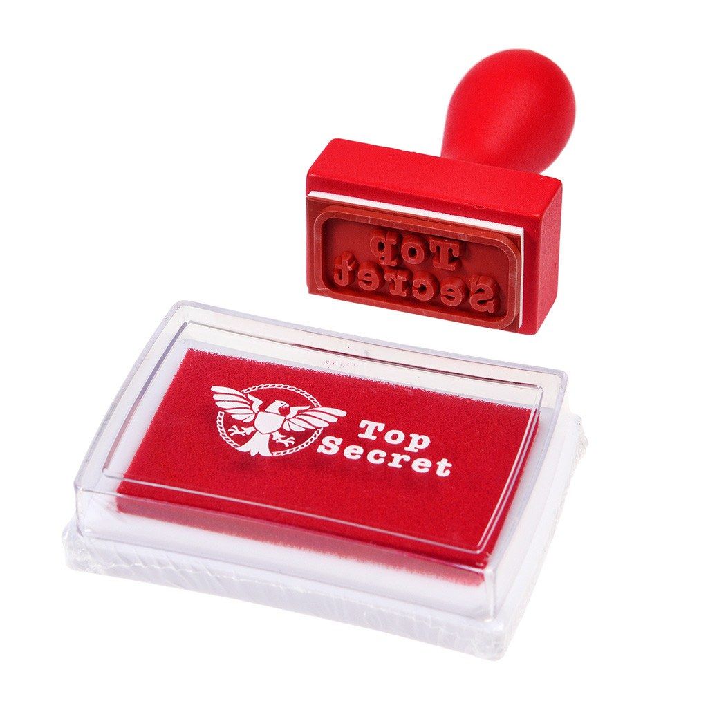Lot de tampons et encre top secret