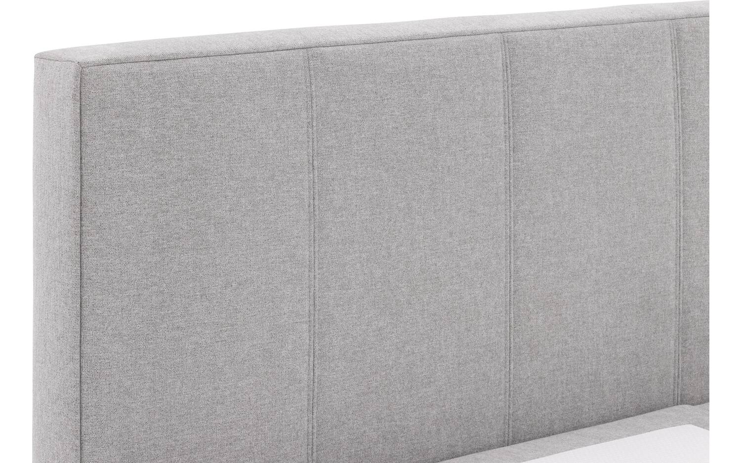 Goossens Boxspring Store met opbergruimte - grijs - 180 x 212 cm cm