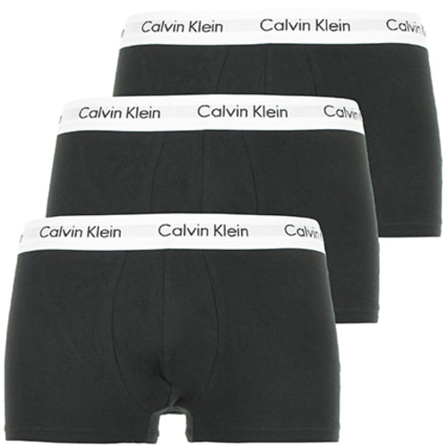 Lot de 3 Boxers Coton Stretch Noir Blanc