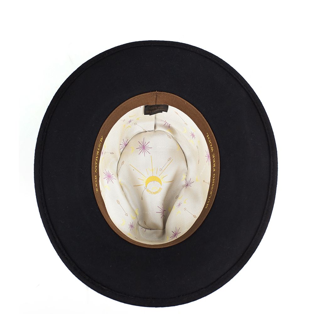Moonrise hoed fedora Luna - zwart