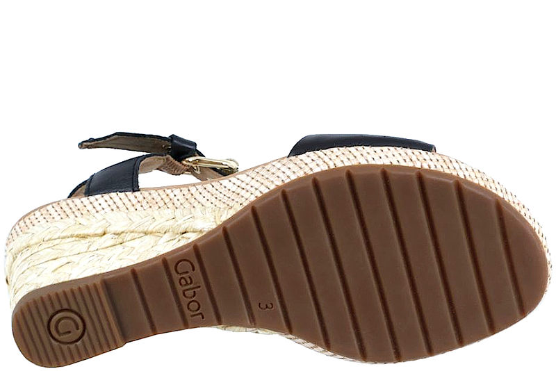 GABOR SANDAL I SORT GLAT SKIND PÅ KILEHÆL