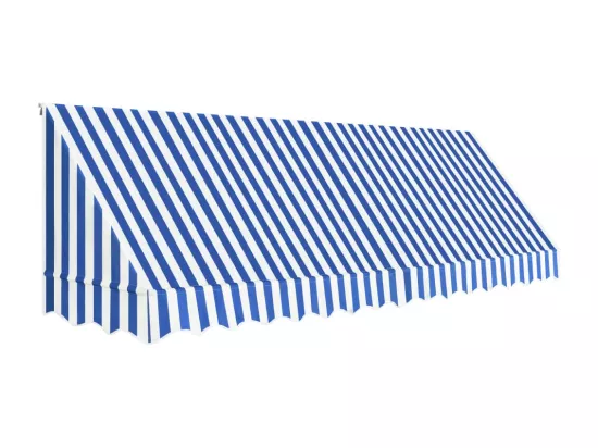Auvent de bistro 400x120 Bleu et blanc