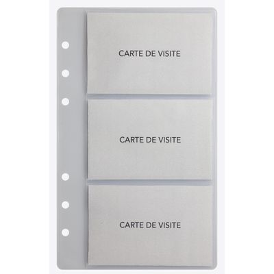 Exacompta Exatime 17 - Recharge pour organiseur - 5 pochettes pour cartes de visite - 10,5 x 17,2 cm