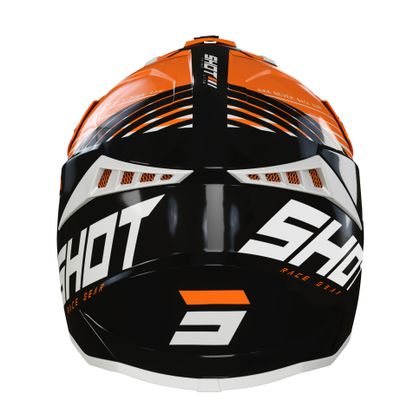 Casque cross Shot LITE FURY - BLACK NEON ORANGE GLOSSY 2022 - Noir / Orange