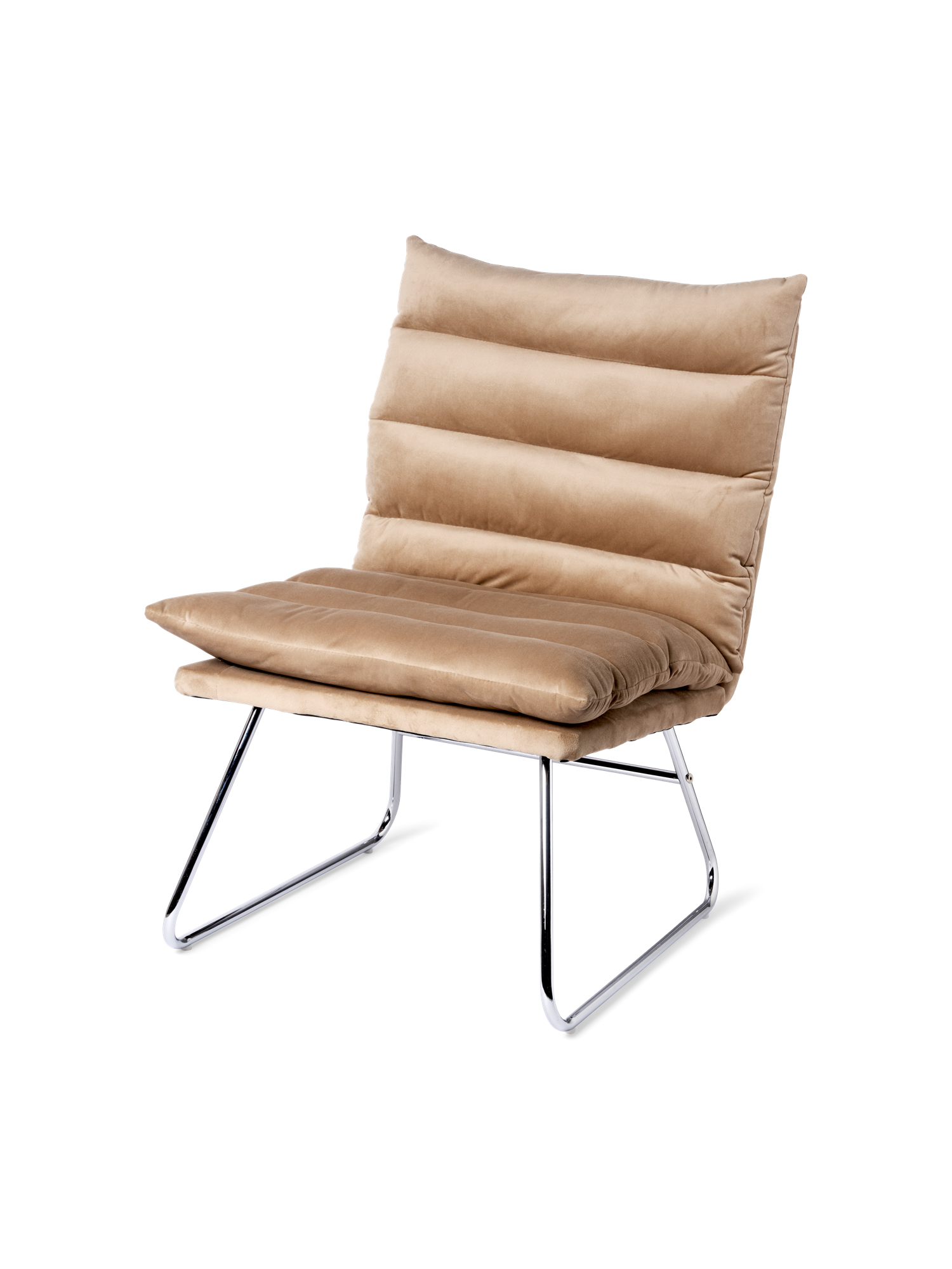 Loungestol | 55 x 61,4 x 53,9 cm. Aftagelige puder. | Sand