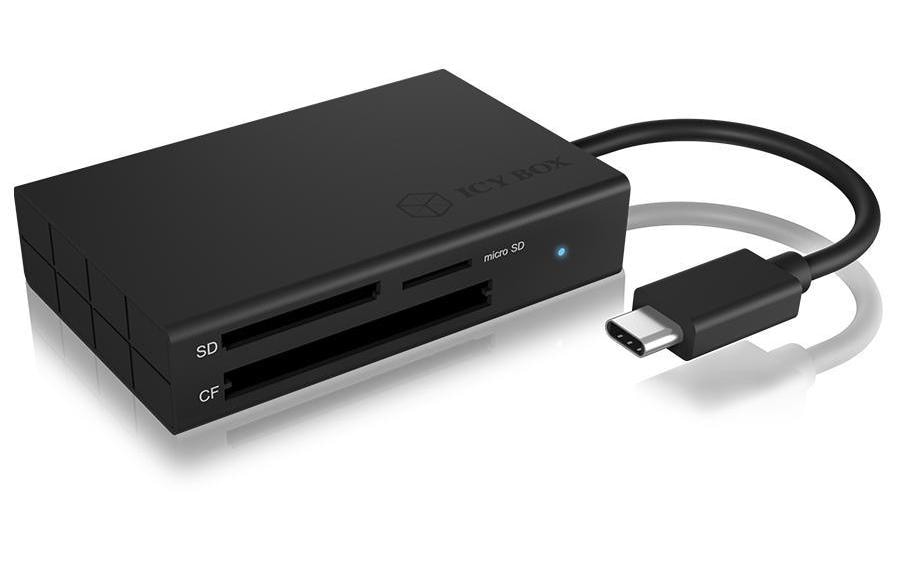 Card Reader Extern IB-CR401-C3Externer Multi-Kartenleser mit Type-C USB 3.0 Anschluss