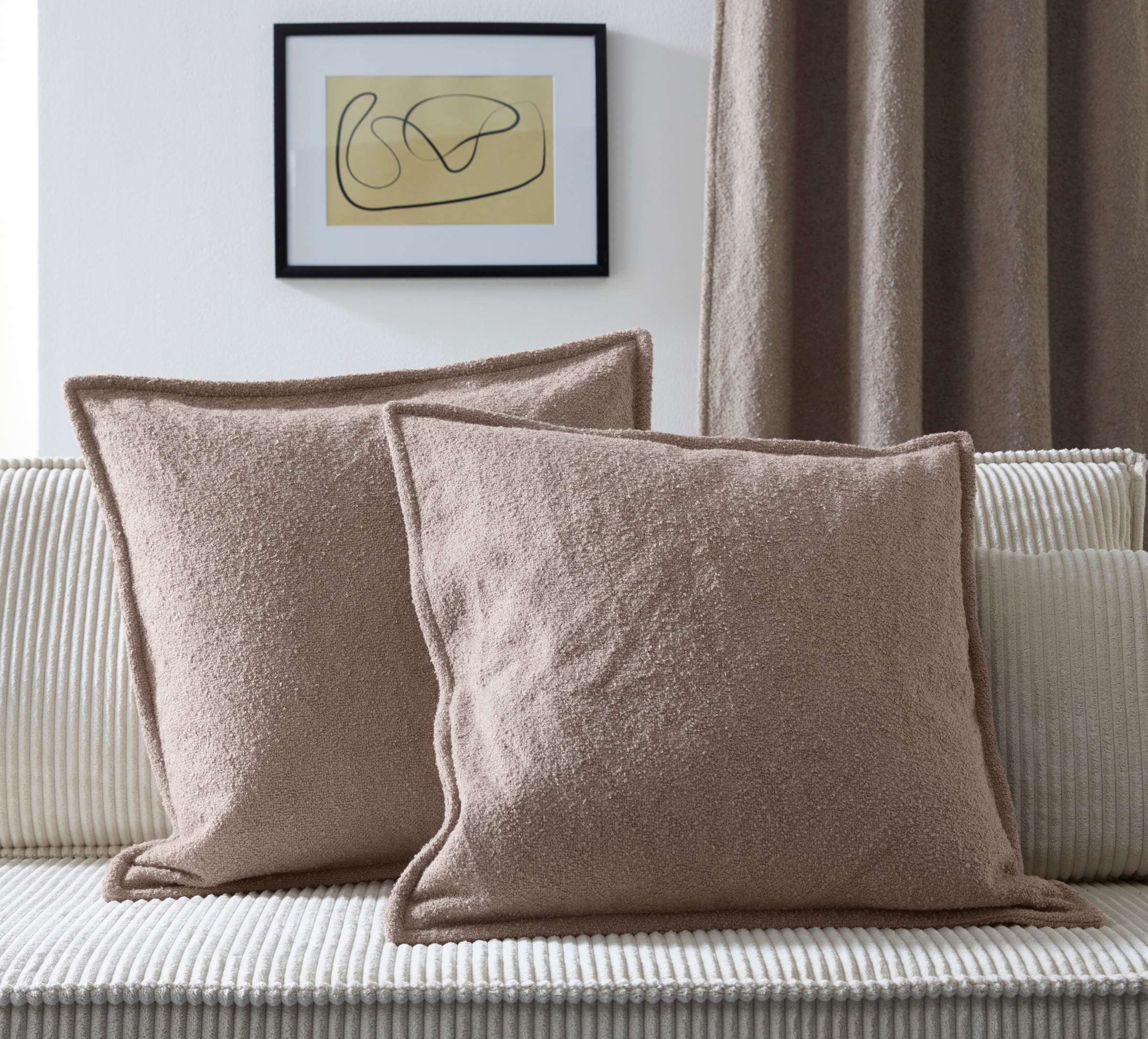 homsy by Ana Johnson Dekokissen »Bouclea« 2 er-Set , Dekokissen, 50 x 50 cm mit Reissverschluss, ohne Füllung
