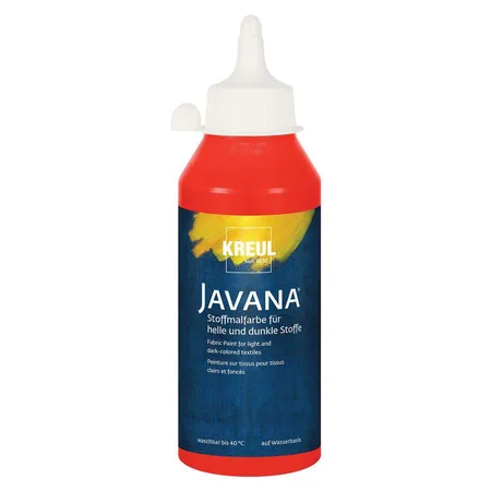 KREUL Javana Stoffmalfarbe für helle und dunkle Stoffe Rot 250 ml