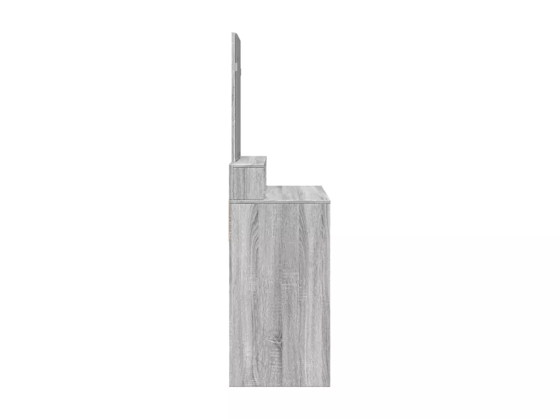 Coiffeuse avec miroir sonoma gris 80x41x144,5 cm