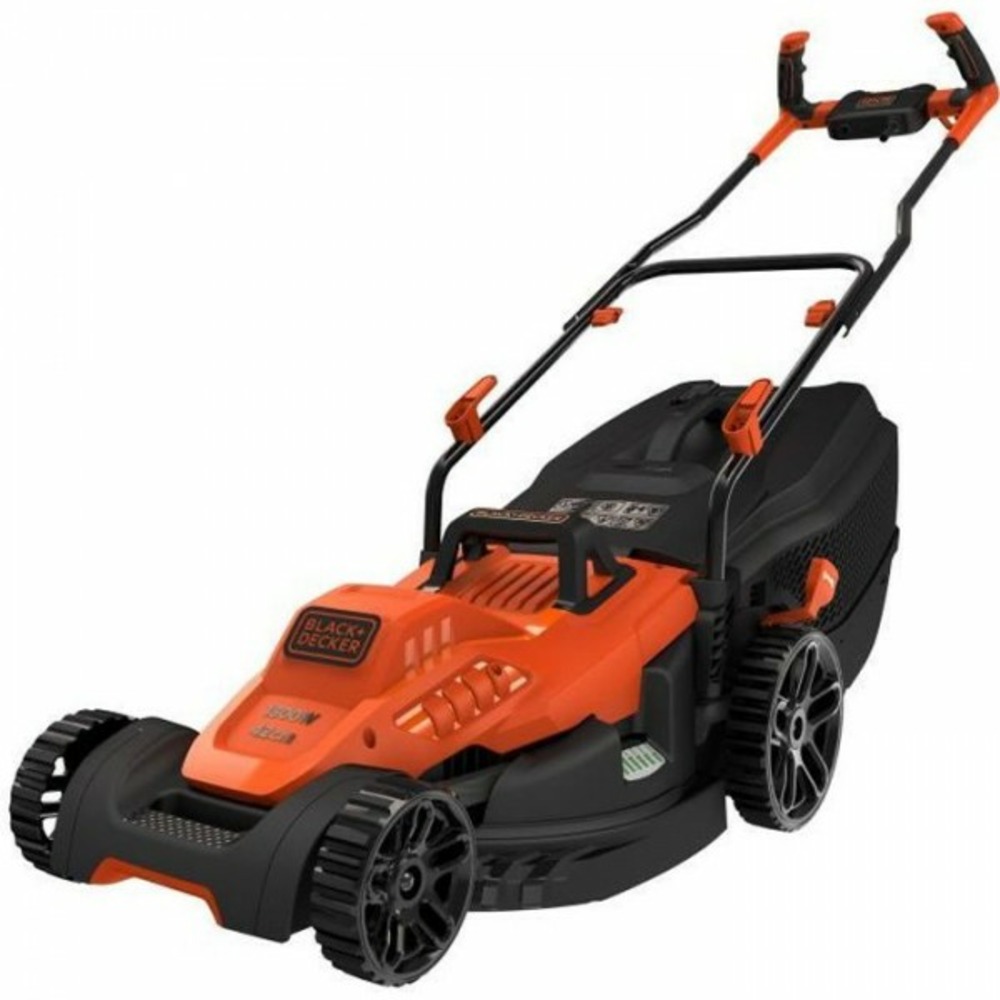 Tondeuse a gazon black+decker a gazon electrique filaire 1800w bemw481bh-qs 6 hauteurs réglables 20, 30, 40, 50, 60 et 70 mm
