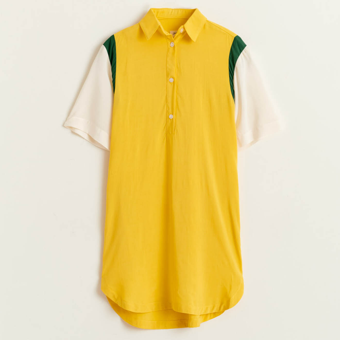 Bellerose Robe Popup style polo jaune