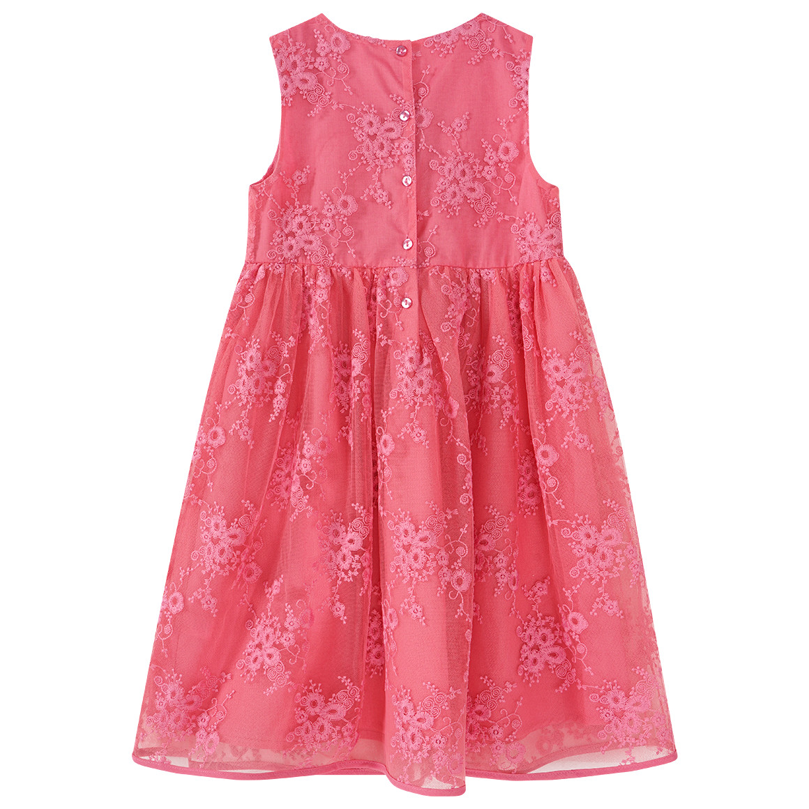 Topolino Mädchen Kleid mit Stickereien pink