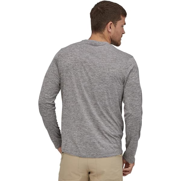 T-shirt randonnée PATAGONIA M'S L/S CAP COOL DAILY GRAPHIC SHIRT LINE LOGO RIDGE:FEATHER GREY